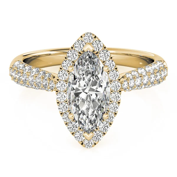 Multirow Pavé Halo Engagement Rings - Image 7