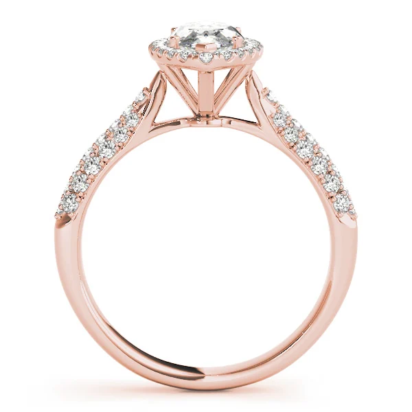 Multirow Pavé Halo Engagement Rings - Image 10