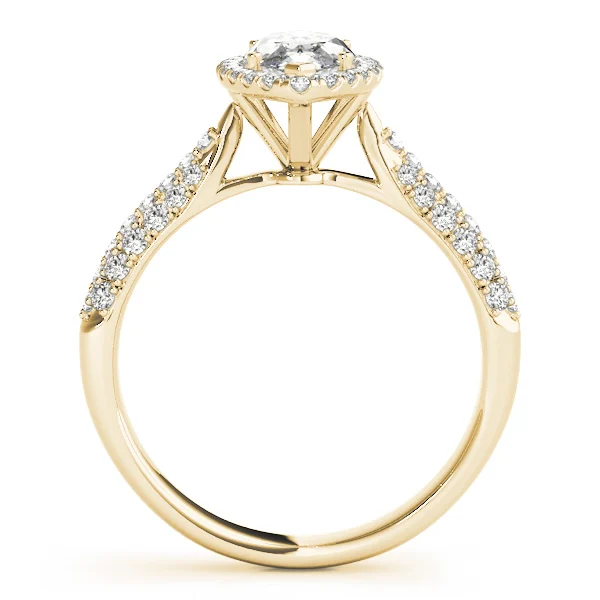 Multirow Pavé Halo Engagement Rings - Image 6