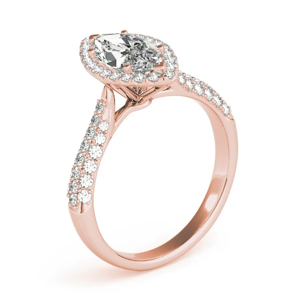 Multirow Pavé Halo Engagement Rings - Image 12