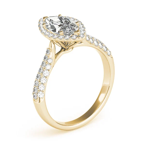 Multirow Pavé Halo Engagement Rings - Image 8
