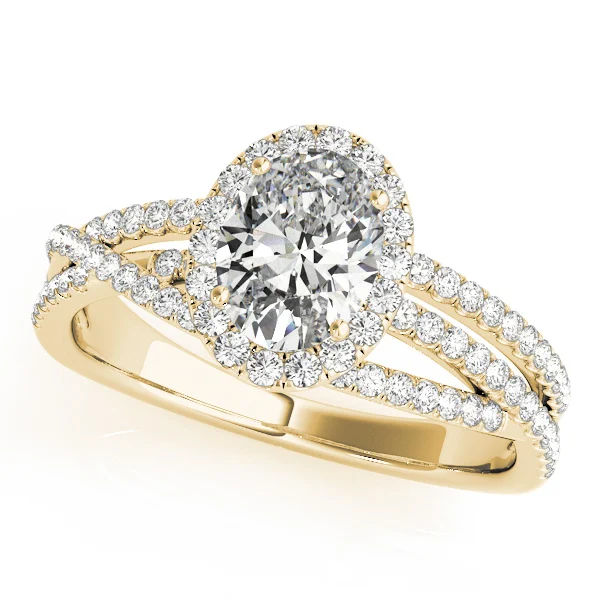 Multirow Oval Halo Engagement Ring - Image 7