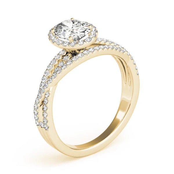 Multirow Oval Halo Engagement Ring - Image 10
