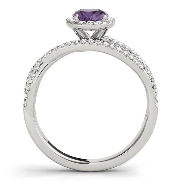 Multirow Oval Halo Engagement Ring - Image 6