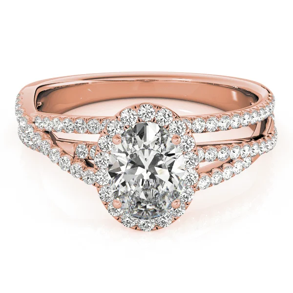 Multirow Oval Halo Engagement Ring - Image 13
