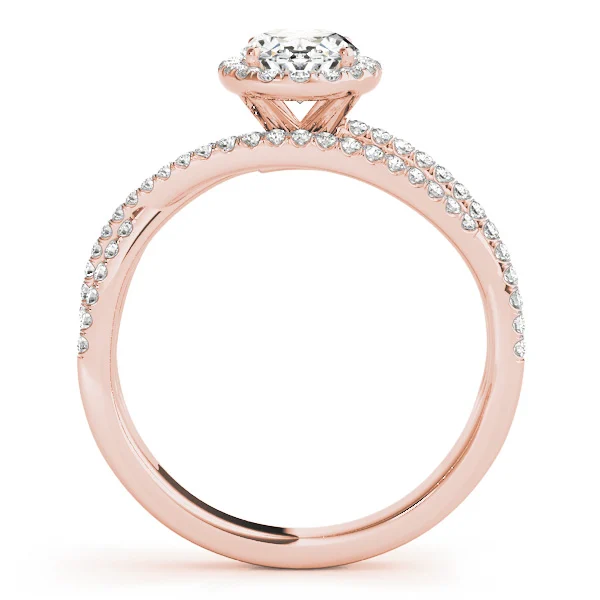 Multirow Oval Halo Engagement Ring - Image 12