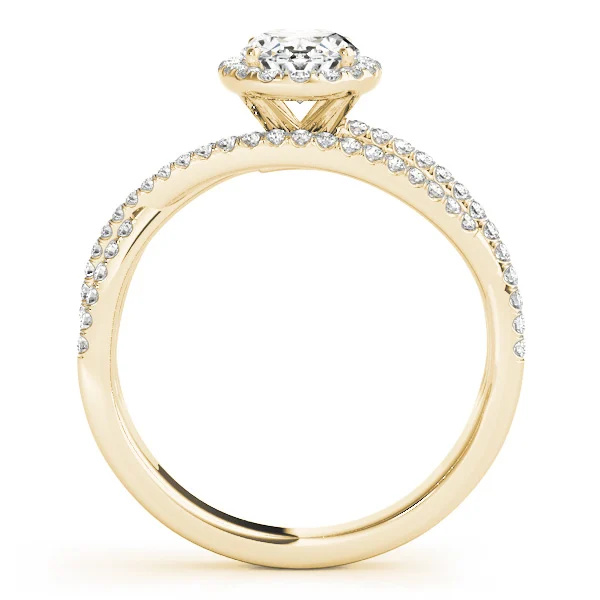 Multirow Oval Halo Engagement Ring - Image 8