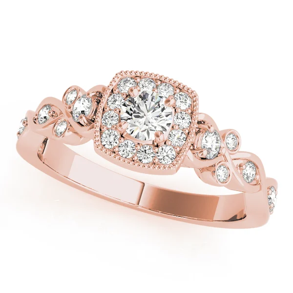 Vintage Style Halo Engagement Rings - Image 9