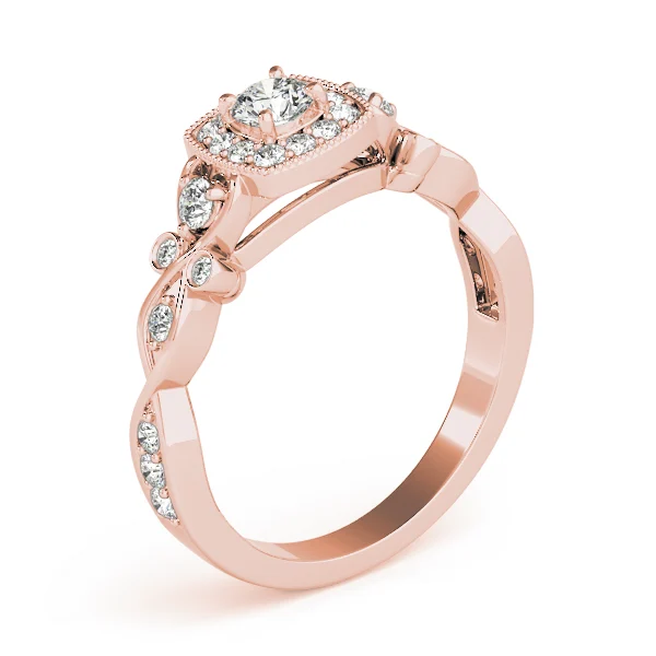 Vintage Style Halo Engagement Rings - Image 12