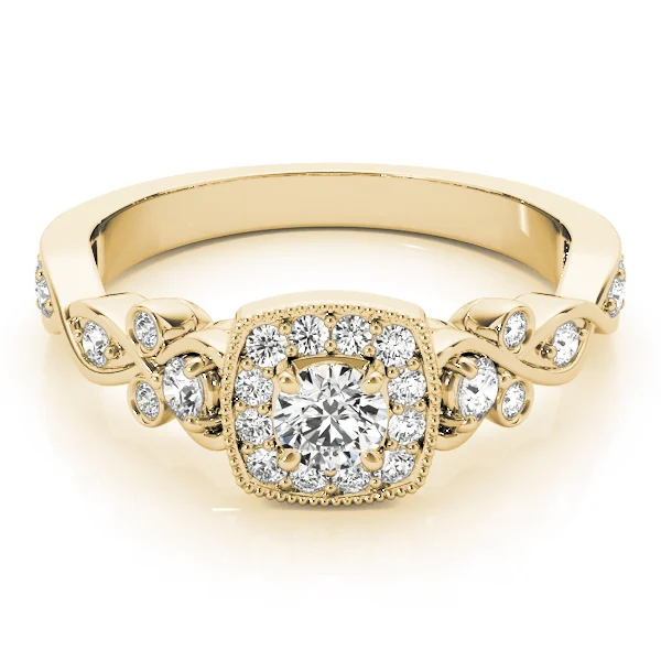 Vintage Style Halo Engagement Rings - Image 7