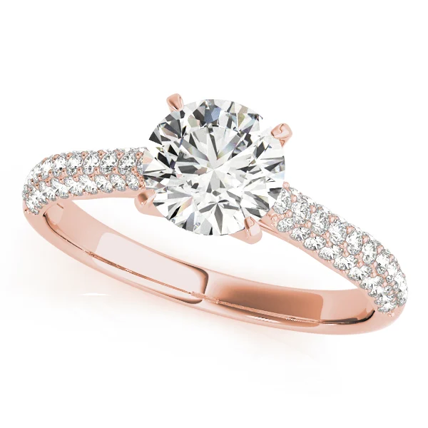 Round Pavé Engagement Ring - Image 9