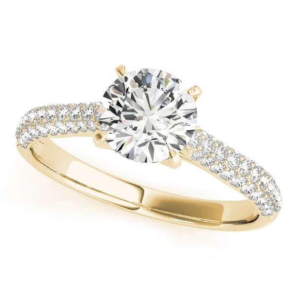 Round Pavé Engagement Ring - Image 5