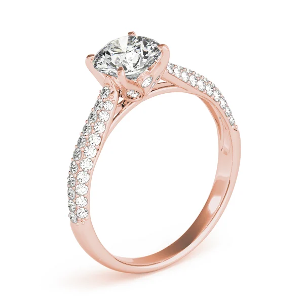 Round Pavé Engagement Ring - Image 12