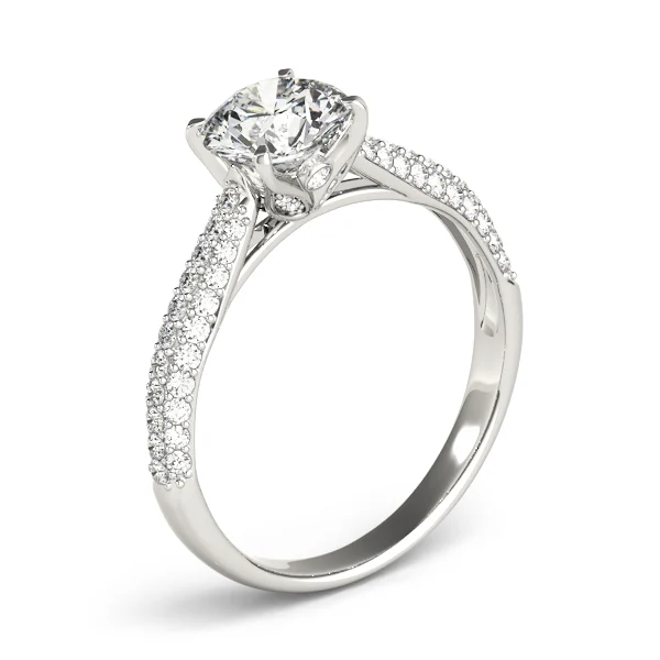 Round Pavé Engagement Ring - Image 4