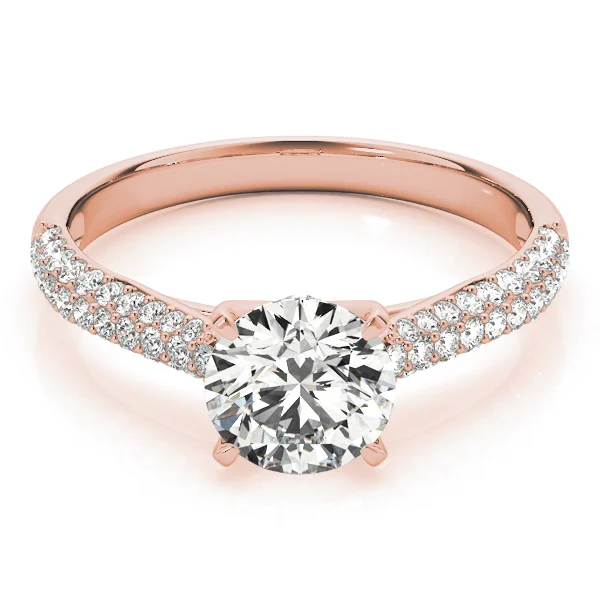 Round Pavé Engagement Ring - Image 11
