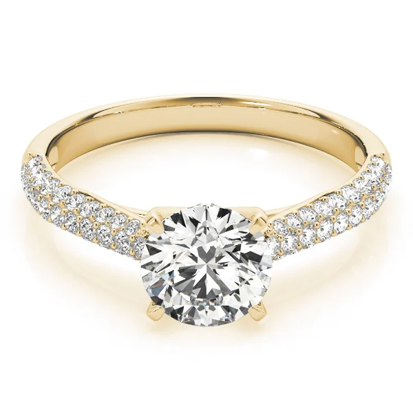 Round Pavé Engagement Ring - Image 7