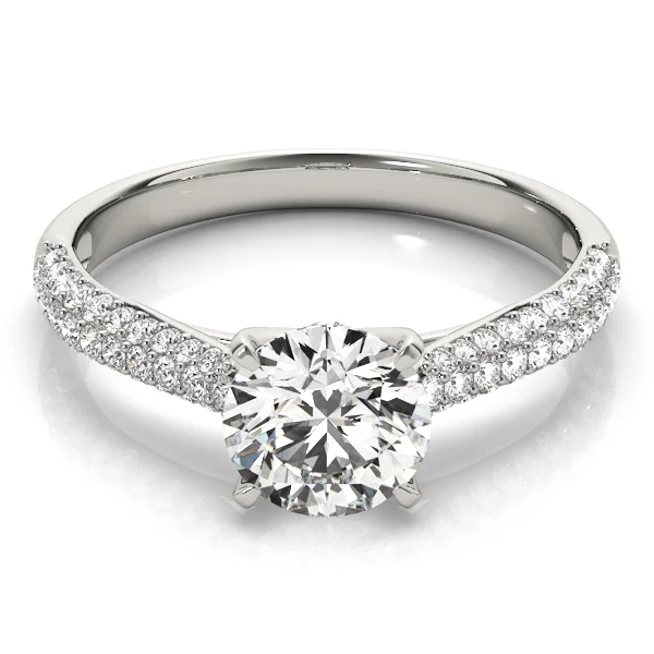 Round Pavé Engagement Ring - Image 3