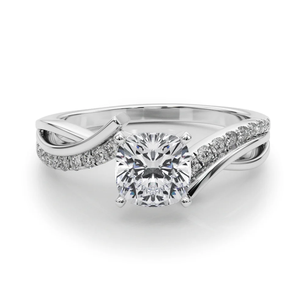 Bypass Single Row Engagement Ring - Image 48