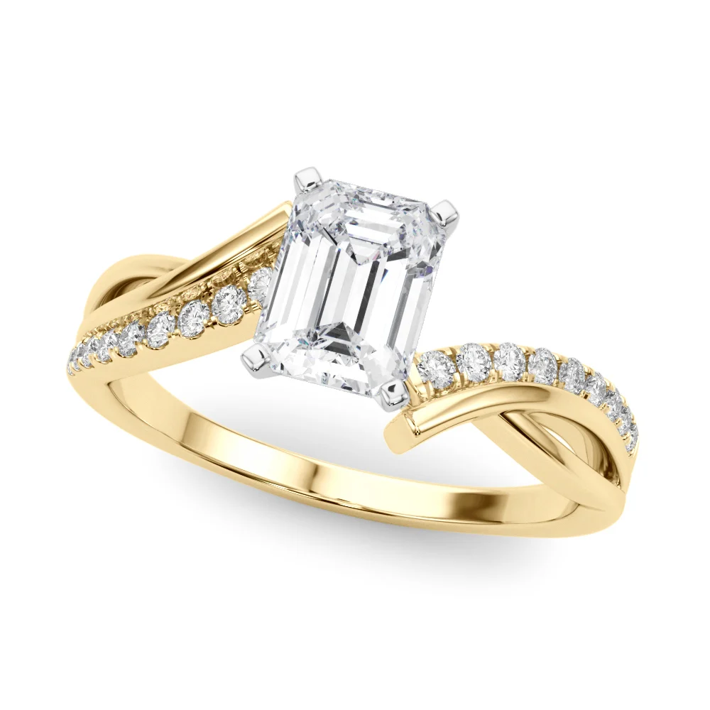 Bypass Single Row Engagement Ring - Image 21
