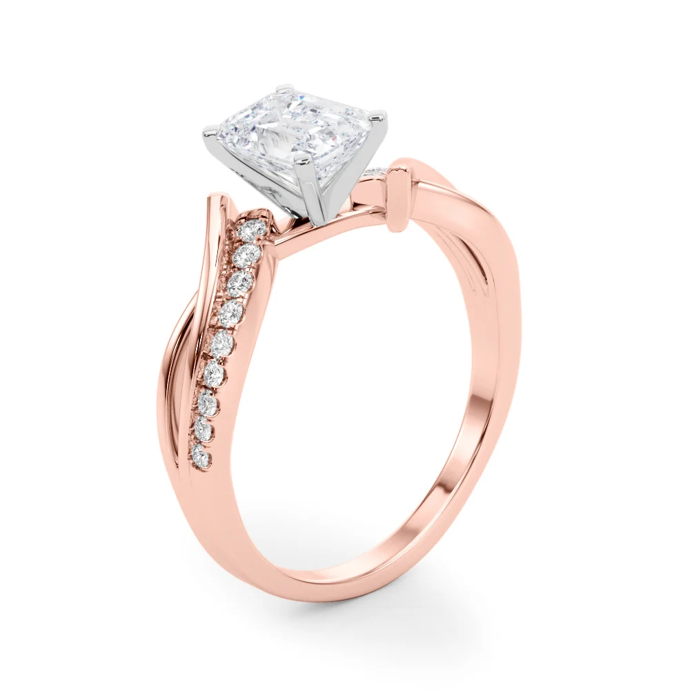Bypass Single Row Engagement Ring - Image 29