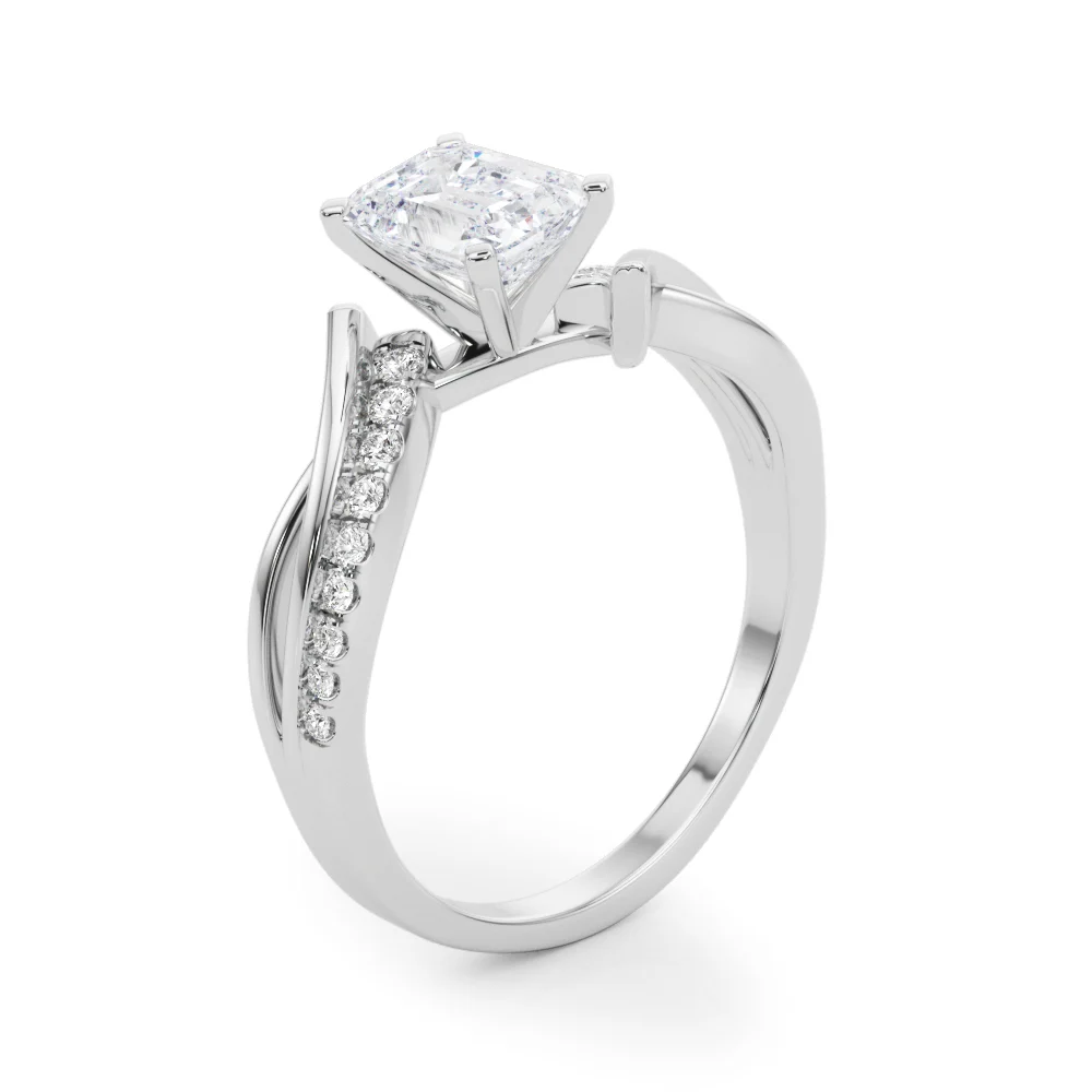 Bypass Single Row Engagement Ring - Image 19
