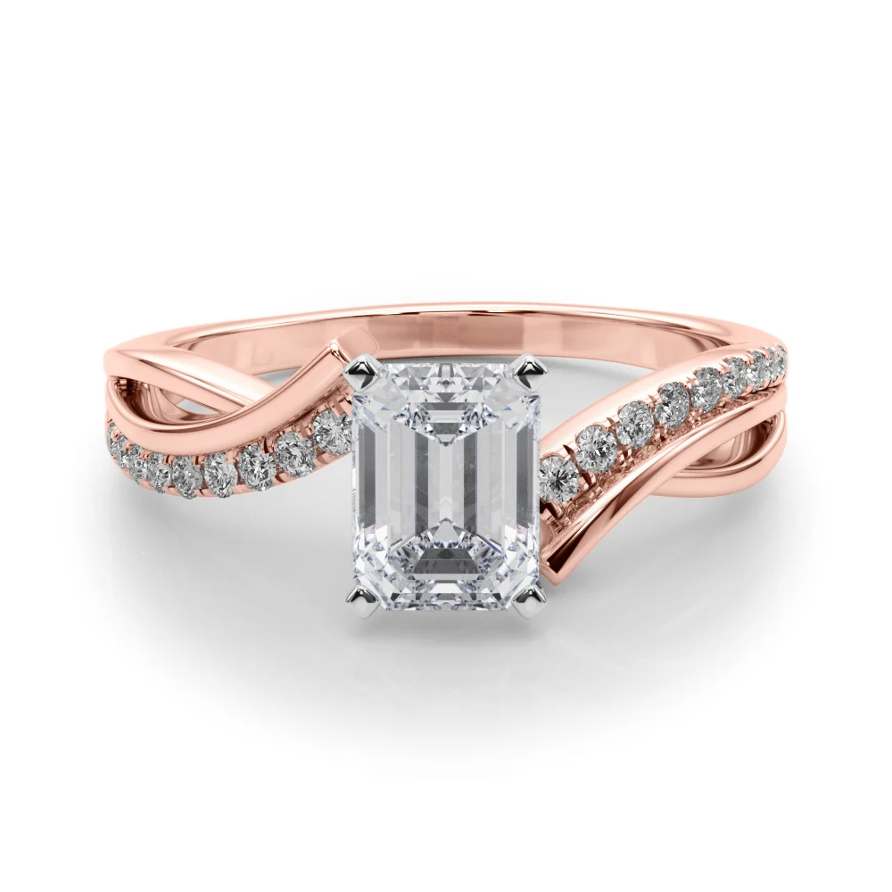 Bypass Single Row Engagement Ring - Image 28