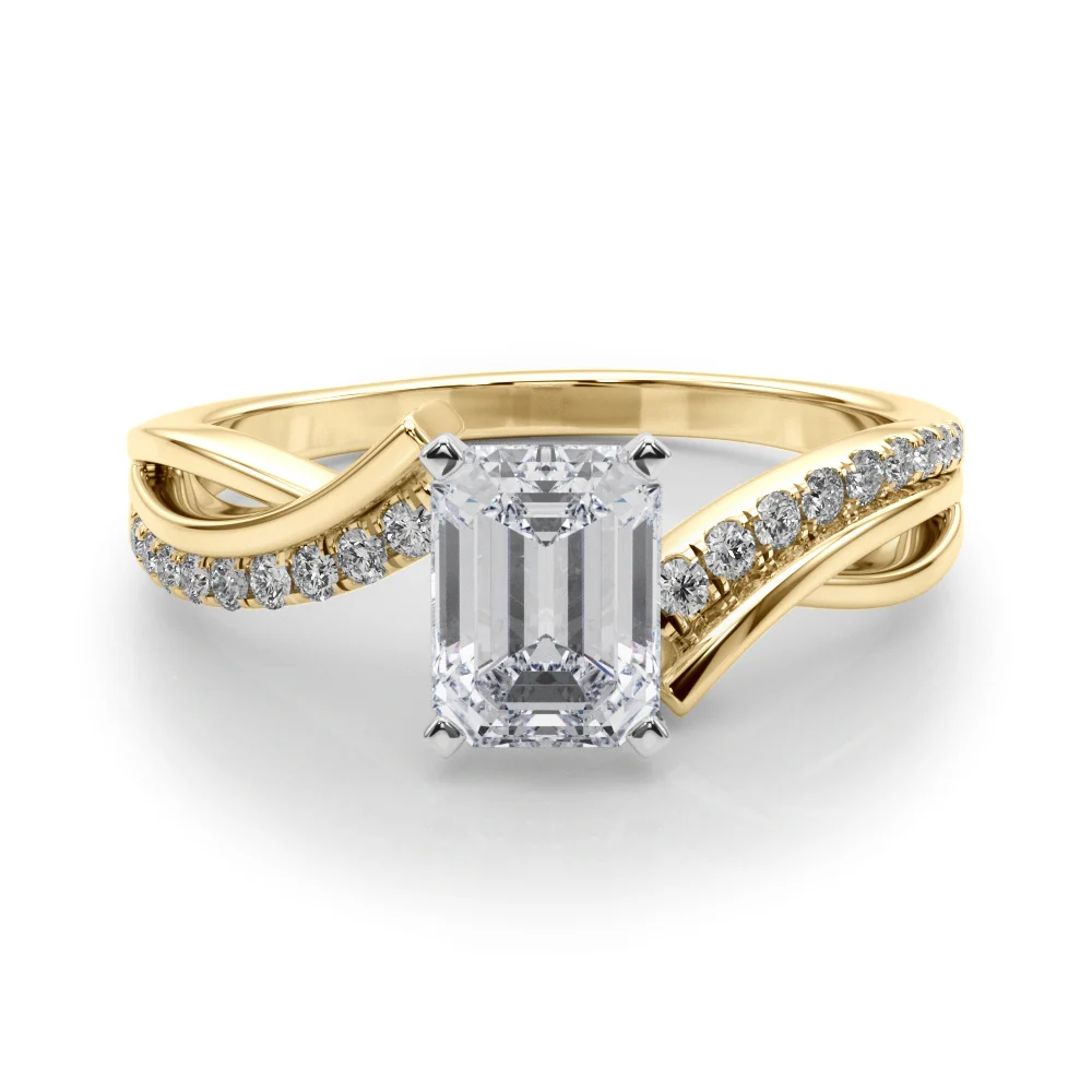 Bypass Single Row Engagement Ring - Image 23