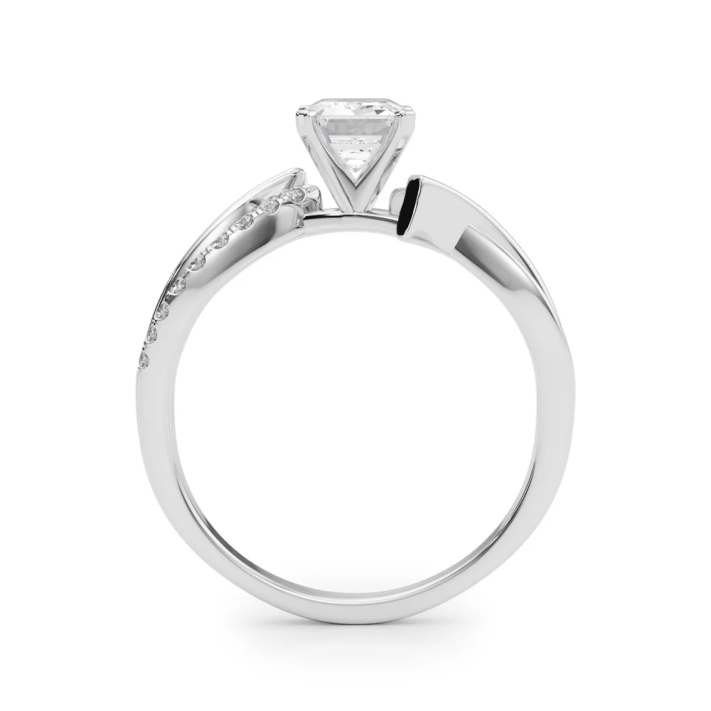 Bypass Single Row Engagement Ring - Image 17