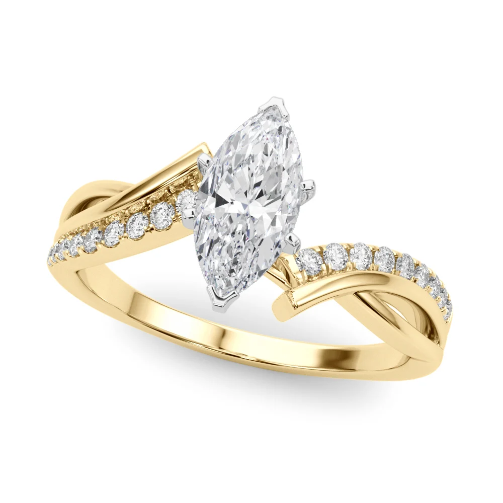 Bypass Single Row Engagement Ring - Image 96