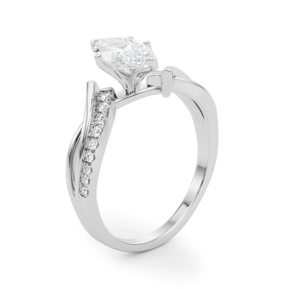 Bypass Single Row Engagement Ring - Image 94