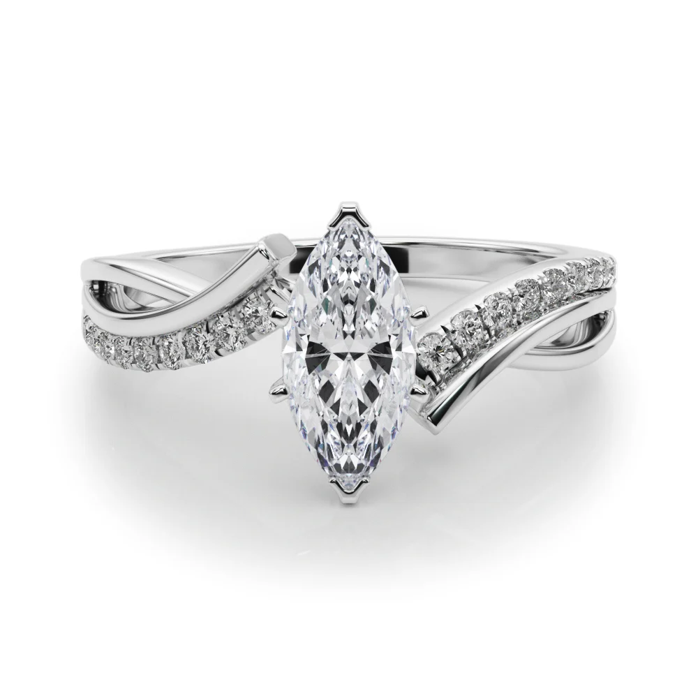 Bypass Single Row Engagement Ring - Image 93