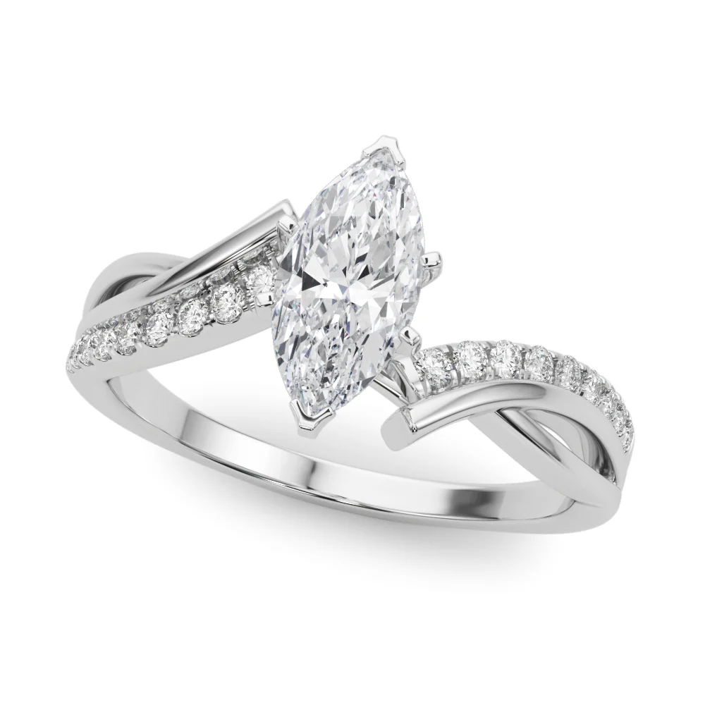 Bypass Single Row Engagement Ring - Image 91