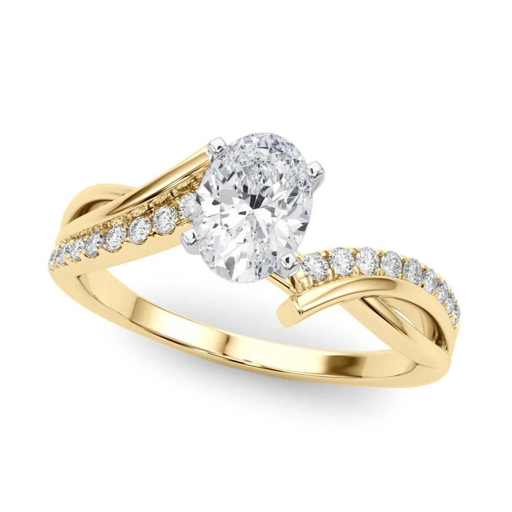Bypass Single Row Engagement Ring - Image 36