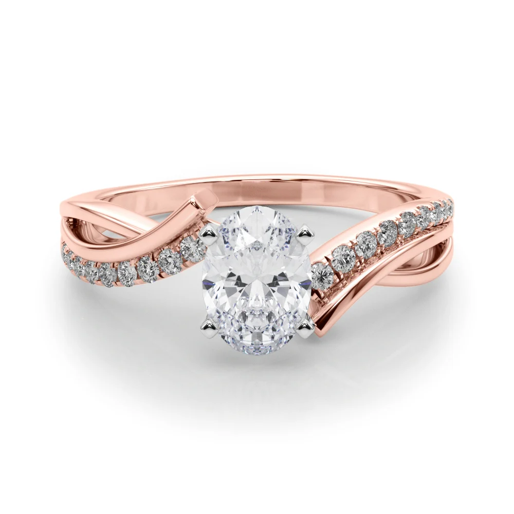 Bypass Single Row Engagement Ring - Image 43
