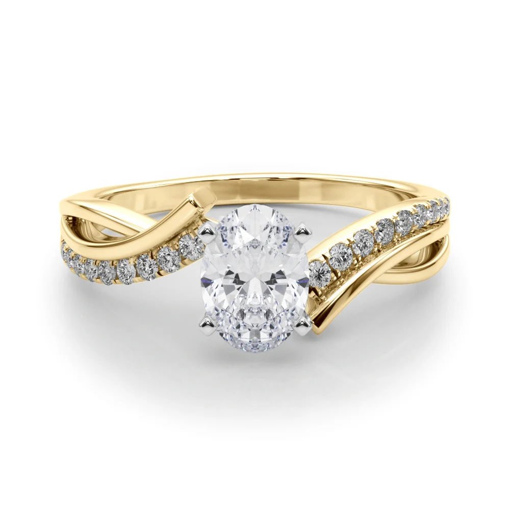 Bypass Single Row Engagement Ring - Image 38
