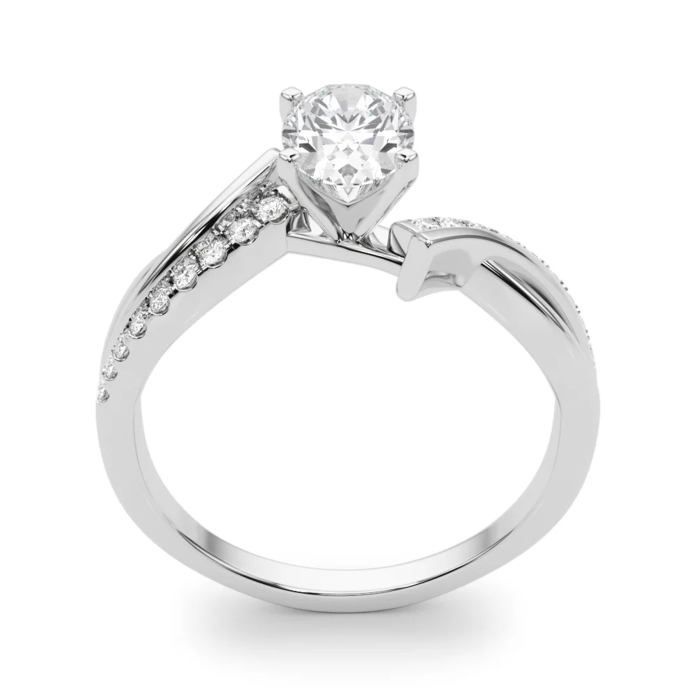 Bypass Single Row Engagement Ring - Image 35