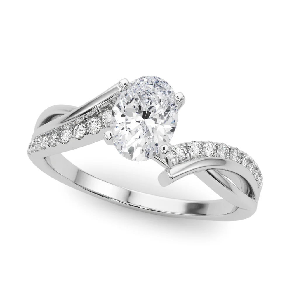 Bypass Single Row Engagement Ring - Image 31