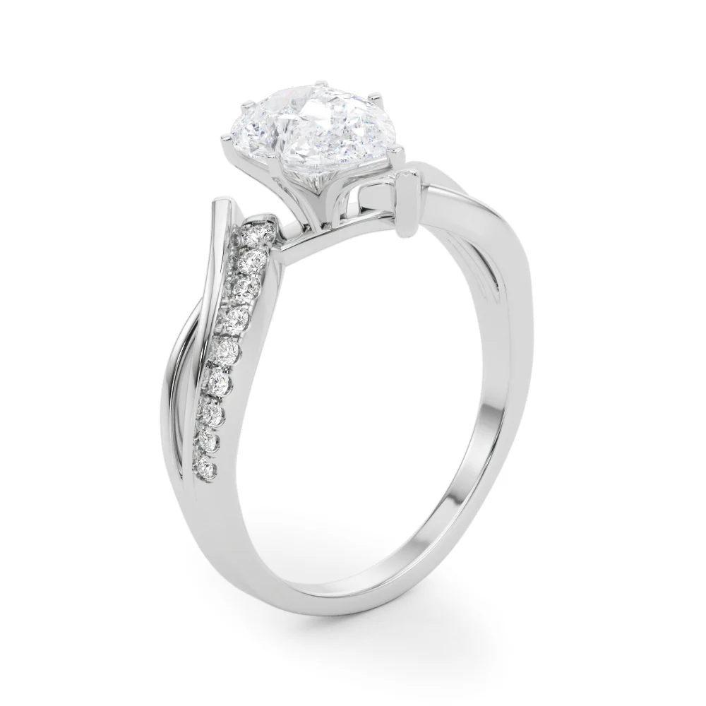 Bypass Single Row Engagement Ring - Image 79