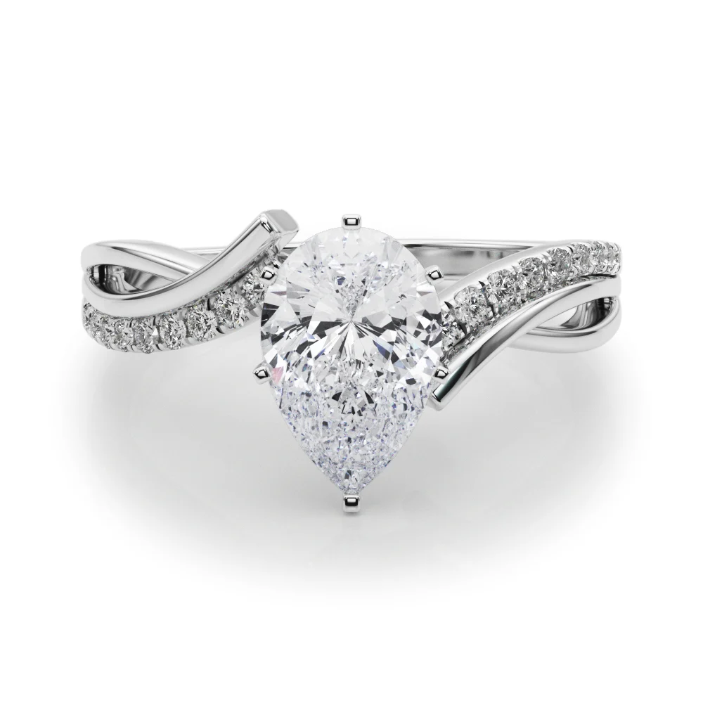 Bypass Single Row Engagement Ring - Image 78