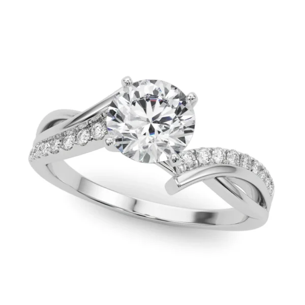 Bypass Single Row Engagement Ring