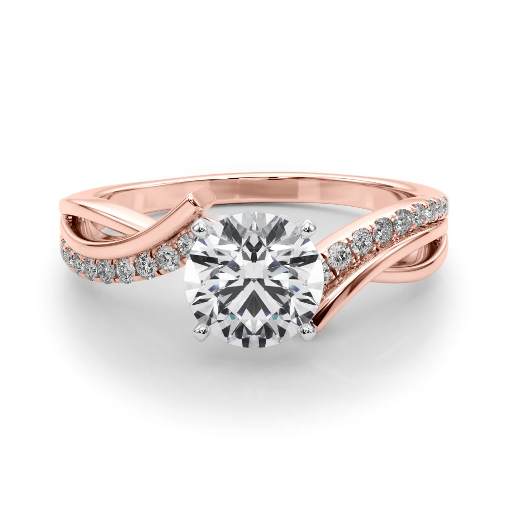 Bypass Single Row Engagement Ring - Image 13