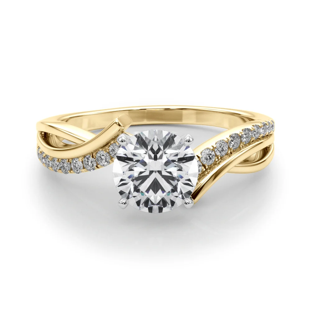 Bypass Single Row Engagement Ring - Image 8