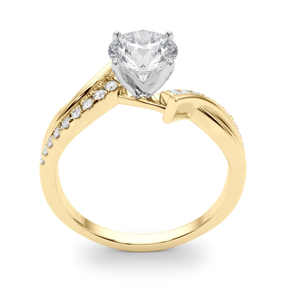 Bypass Single Row Engagement Ring - Image 10