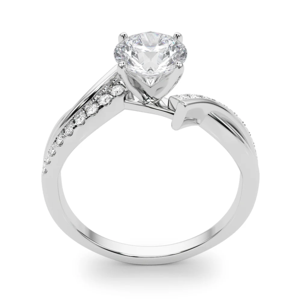Bypass Single Row Engagement Ring - Image 5