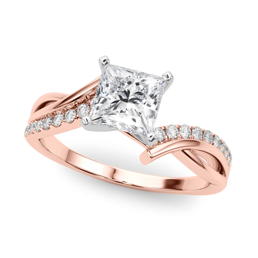 Bypass Single Row Engagement Ring - Image 71