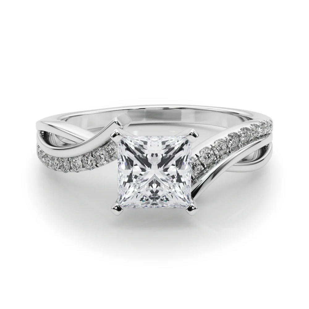 Bypass Single Row Engagement Ring - Image 63