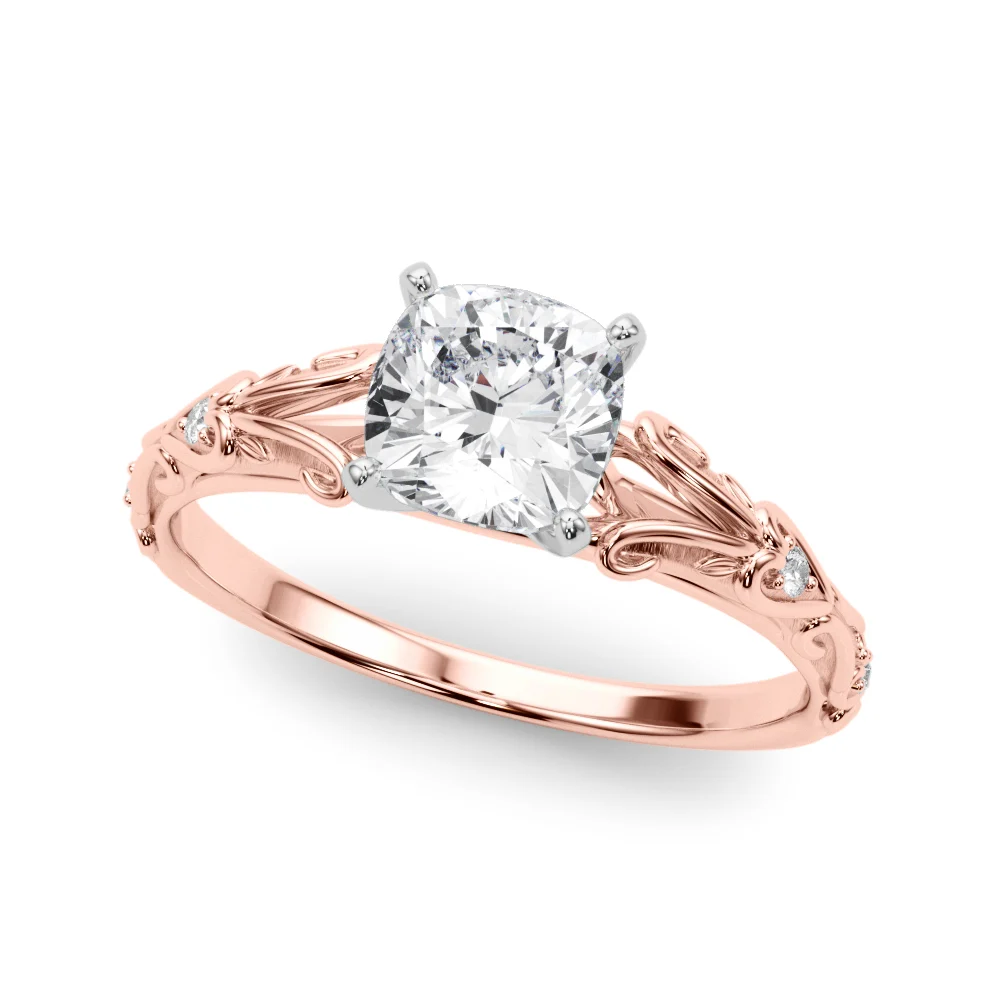Accented Vintage-Inspired Engagement Ring - Image 68