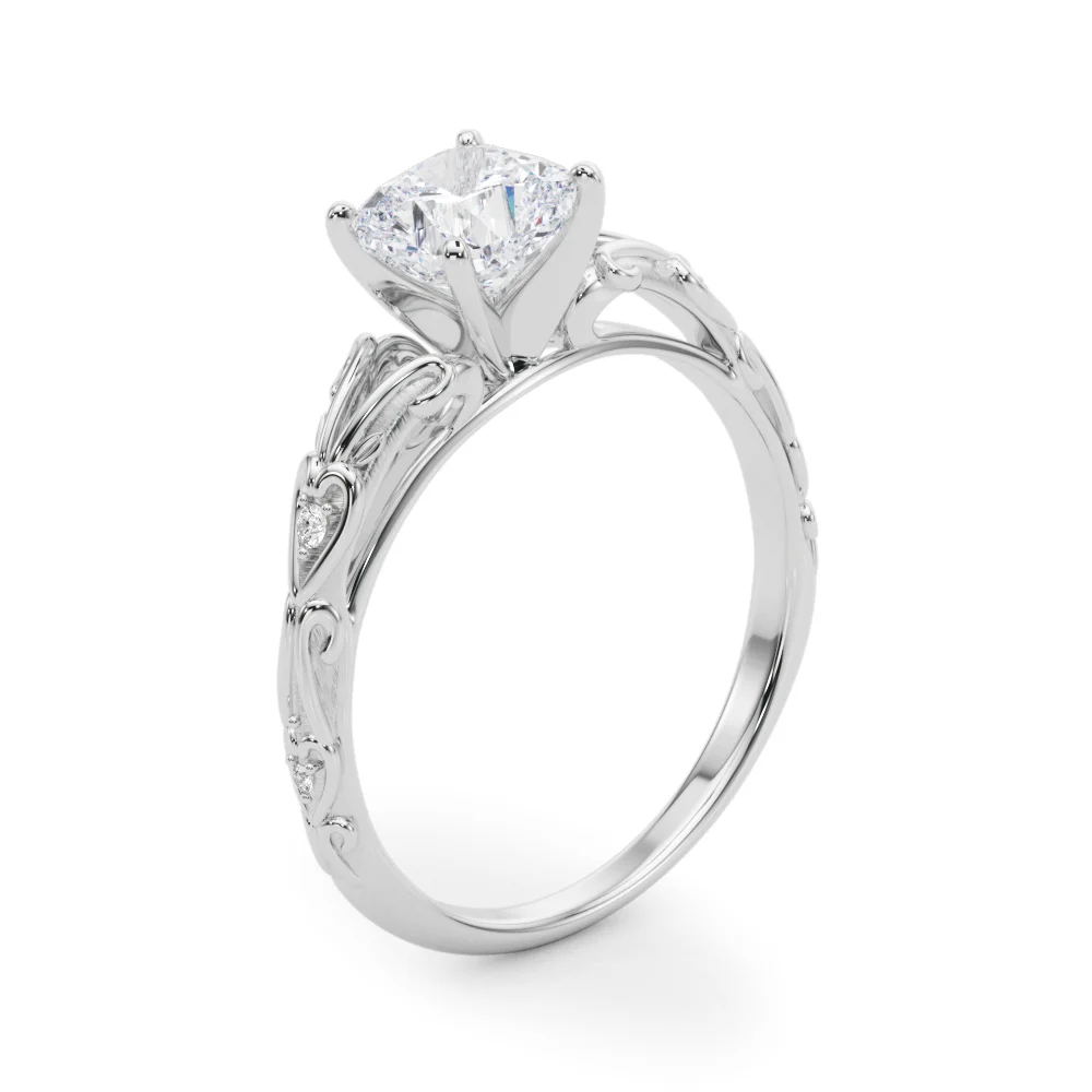 Accented Vintage-Inspired Engagement Ring - Image 61