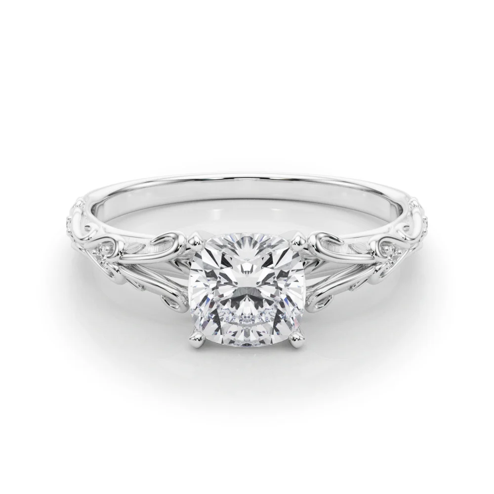 Accented Vintage-Inspired Engagement Ring - Image 60
