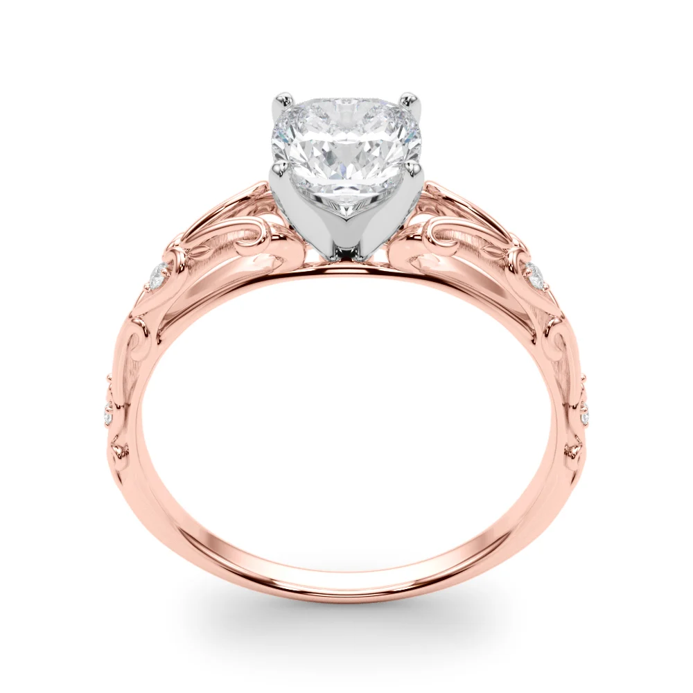 Accented Vintage-Inspired Engagement Ring - Image 72